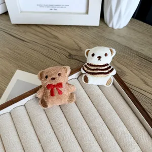 Paire de mini ours en peluche mignons pour pinces à cheveux DIY et accessoires enfants