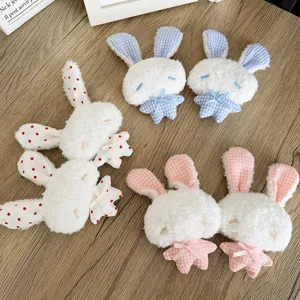 Adorable Pendentif Peluche Lapin Ange Porte-clés Poupée en Peluche Douce Ornement de Sac Accessoires Style Guérison