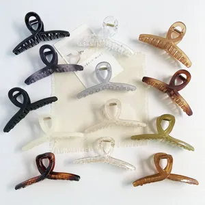 Pince à Cheveux XL Mate Style Coréen Minimaliste Pince Requin pour Femmes Filles Accessoire de Coiffure pour Cheveux Épais