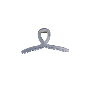 Grande pince à cheveux violette mate minimaliste parfaite pour coiffures élégantes