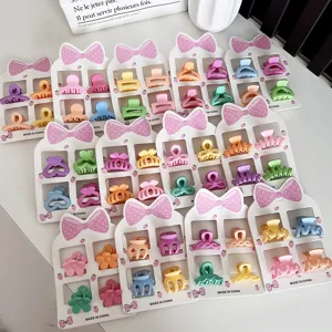 Lot de 4 mini pinces à cheveux mignonnes couleur bonbon pour filles et tout-petits