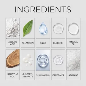 Detailed infographic showing skincare essence ingredients, active formulas and textures.