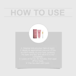 Kit de masque peel-off au collagène avec pinceau pour un nettoyage facial profond.