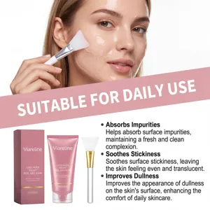 VIARELINE masque peel-off nuit au collagène 75g nettoyage doux apaisant soin de peau.