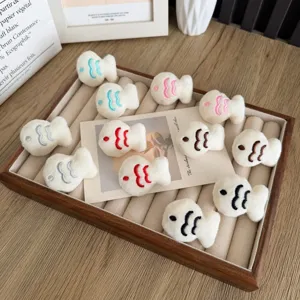 Cartoon Plush Fish Brooch Embroidered Animal Shape DIY Jewelry Accessories For Clothing Bag Hat Accessories