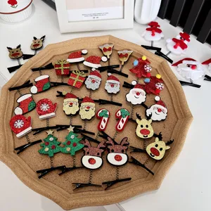 Weihnachtshaarklammern Set mit springendem Weihnachtsmann