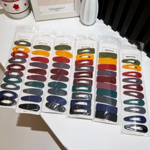 Set of 10 colorful matte snap hair clips for women and girls styling accessories