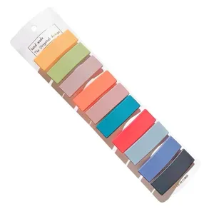 10pcs Minimalist Matte Rectangular Hair Clips in Assorted Macaron Colors for Women