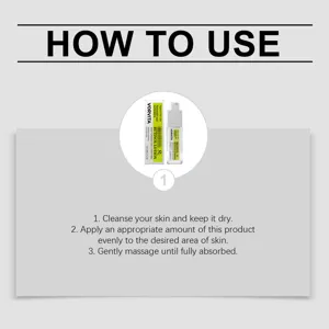 Detail view showing VORVITA retinol facial lotion skincare usage step instruction guide.