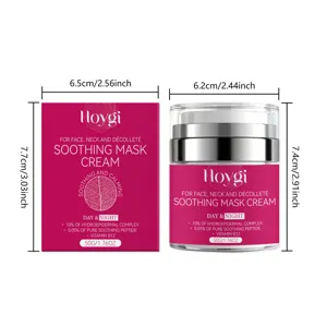 Detailansicht der Hoygi beruhigenden Gesichtsmaskencreme im Tiegel mit Box, 50g Pflege.