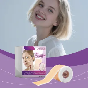 Microneedle care patch for face skin moisturizing and smooth radiant care effect detail view