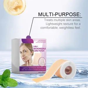Detail view of 3-in-1 microneedle skin care patch with comfortable texture and smooth finish.