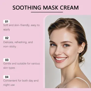 Beruhigende Gesichtsmaskencreme mit zarter Textur, sanft und hautfreundlich für die tägliche Pflege.