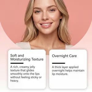 Mascarilla labial hidratante para cuidado nocturno intensivo y nutrición profunda y suave.