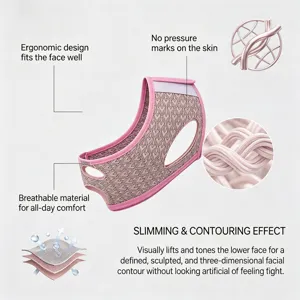 Atmungsaktiver Gesichts-Lifting-Gürtel ergonomische Schlankheitsmaske für tägliche Gesichtspflege