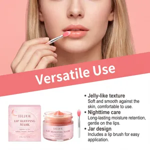 Mascarilla de noche nutritiva para labios EELHOE, hidratante y suavizante con pincel incluido.