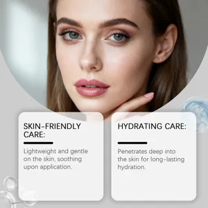 Primo piano dettagliato del siero viso con texture leggera per un'idratazione profonda e cura.
