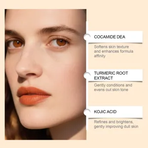 Détail des ingrédients de la mousse nettoyante pour le visage et ses bienfaits cutanés.