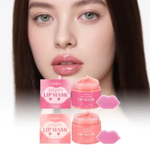 Masque à Lèvres Hydratant Professionnel Avec Pinceau en Silicone Nourrissant Anti-Dessèchement Baume de Soin Pour Lèvres Sèches