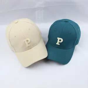 Casual couple baseball cap with letter embroidery, breathable sunshade hat for outdoor wear.