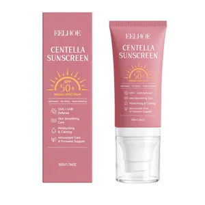 EELHOE Centella Crème Solaire SPF 50+ Large Spectre 50g Protection Solaire Visage Quotidienne