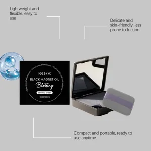EELHOE Black Oil Blotting Paper 100pcs Portable Facial Oil Control Makeup Setting Sheet