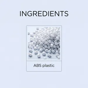 High quality ABS plastic raw material granules detailed display for durable product casing.