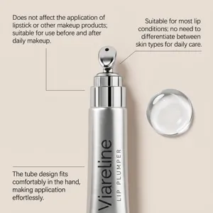 VIARELINE lucidalabbra idratante rimpolpante con applicatore a sfera per labbra morbide.