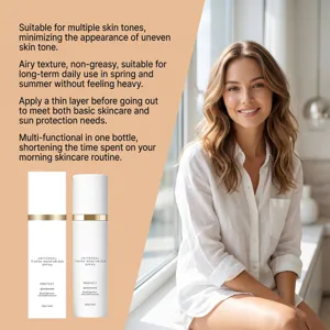 Ενυδατική κρέμες με χρώμα λεπτομέρεια SPF 46 και ελαφριά υφή για καλοκαιρινή φροντίδα.
