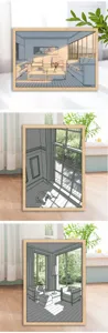 LED light painting frame DIY glowing picture frame modern minimalist wall art decor