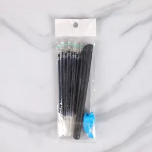 Magic disappearing ink pen refills set with black casing and holder for daily writing practice.