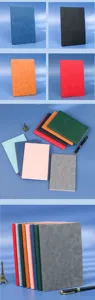 A5 soft leather business notebook, multi-color journal diary planner set for office study.