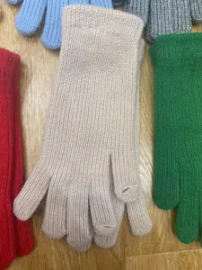 Winter warm knitted touchscreen gloves with extended cuffs, multiple colors for women.