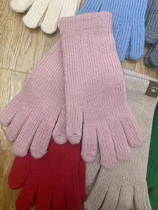 Women winter knitted gloves with touch screen fingertip holes and long wrist cuffs cozy warm.