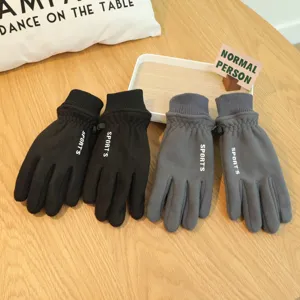 Gants de Cyclisme d'Hiver Thermique Polaire Tactile Antidérapant Hommes Chauds Sport Extérieur