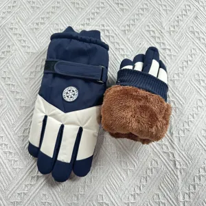 Winter thermal ski gloves for women men, waterproof windproof cycling snow mittens warm.