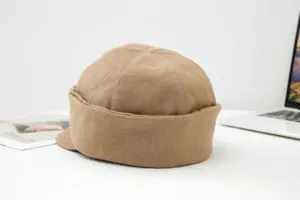 Herfst winter effen kleur minimalis gestapeld ontwerp koepelhoed vrouwen mode warm