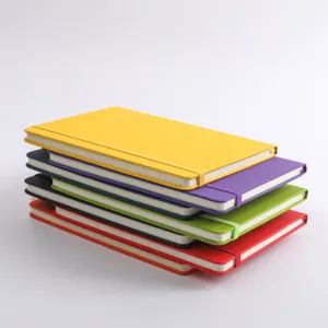 Minimalist PU Leather Business Notebook Journal Diary with Elastic Band Closure Office School Writing Note Book