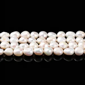 Lustrous white baroque irregular freshwater pearl beads for DIY jewelry making accessories