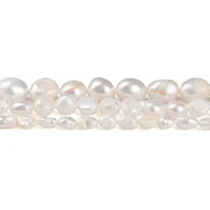 Iridescent freshwater Baroque pearls with irregular shapes for DIY jewelry accessories.