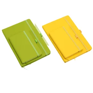 Set di taccuini con copertina rigida ed elastico, perfetto per ufficio, scuola e scrittura.