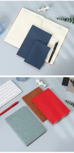 Weiche Leder Notizbuch Details, liniert mit Datum für Büroarbeit und tägliches Schulstudium.