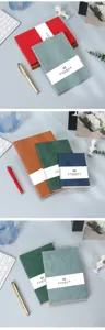 Conjunto de cuaderno de cuero clásico A5 A6 B5 reunión de negocios oficina con elegante faja.