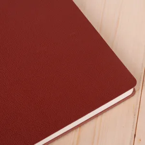 A5 leather hardcover business notebook detail, professional journal stationery supply.