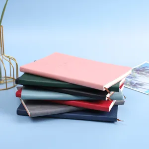 Buntes Notizbuch Set ausweichem Leder, stilvoller Business Planer für Büro und Alltag.
