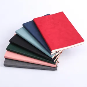 Mehrfarbiges weiches Leder Notizbuch Set A5 Business Tagebuch mit Lesezeichenband.