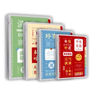 B5 colorful loose-leaf notebook with 6 ring binder, replaceable blank refillable inner pages.
