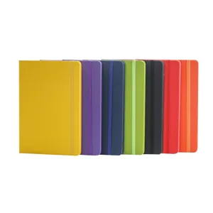 Wholesale hardcover A5 notebook with elastic band, assorted colors office journal diary.