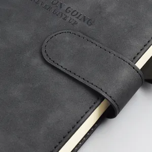 Taccuino Aziendale A5 Copertina Rigida in Pelle PU Con Fibbia Magnetica 180 Fogli Carta Spessa Diario Forniture per Ufficio e Scuola
