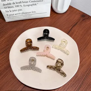 Set mit 6 bunten 4 cm Mini-Haarklammern in verschiedenen eleganten Farbtönen für Damen